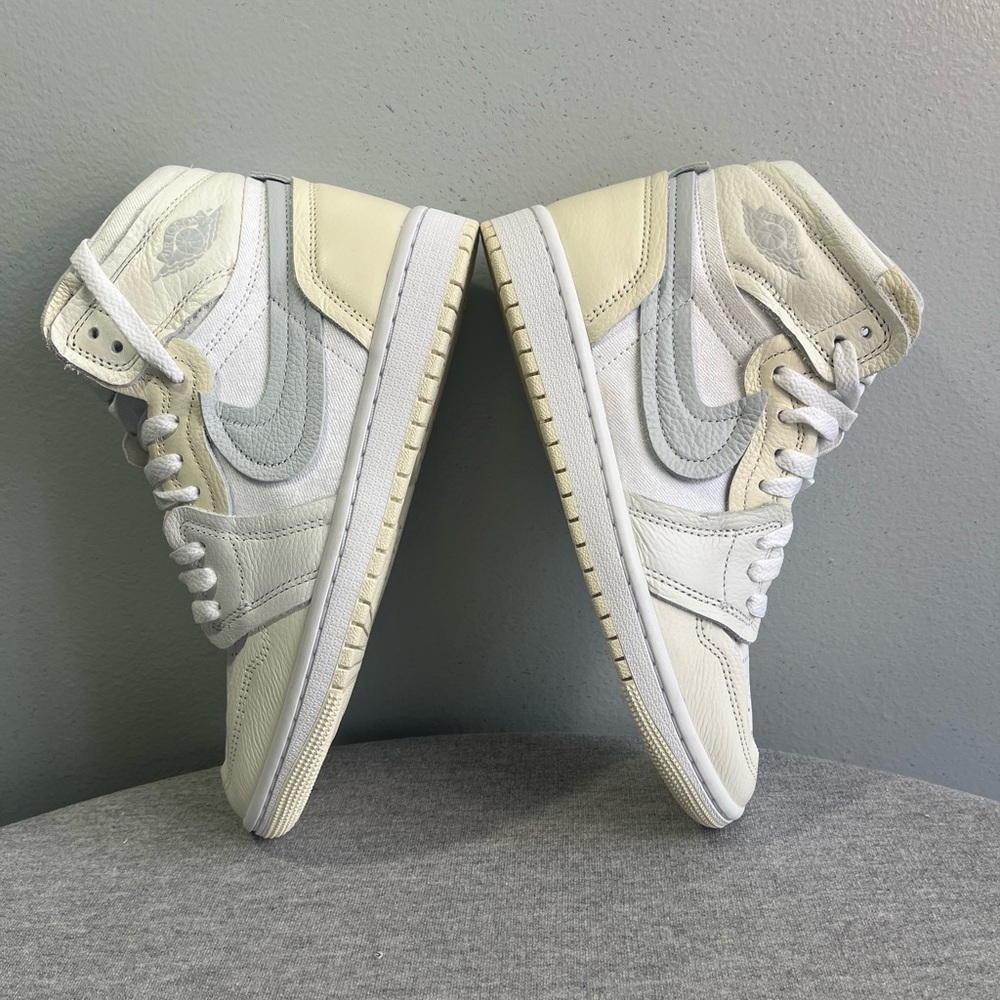 Nike Jordan 1 MM High White Pure Platinum Women's Shoe Size 6.5 FB9891-100​​ - Picture 7 of 11